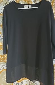 Chico's 3/4 sleeve black tunic